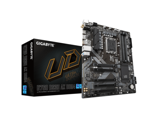 gigabyte mb b760 ds3h ax ddr4lga1700 4xddr4 2xm2 4xsata6xusb hdmi dp wifi atx