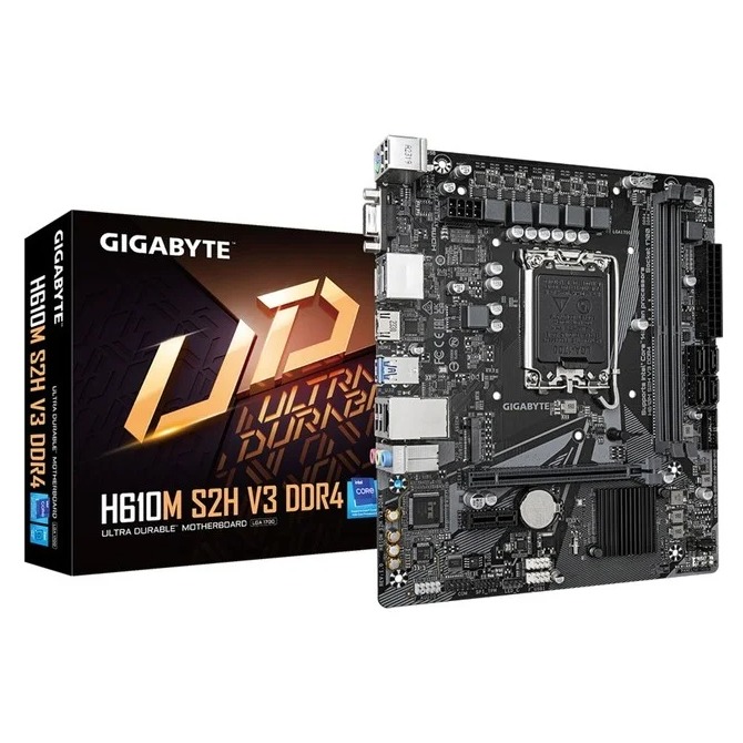 gigabyte h610m s2h v3 ddr4lga1700 2xddr4 m2 4xsata6xusb hdmi 2xdp dvi vga89816